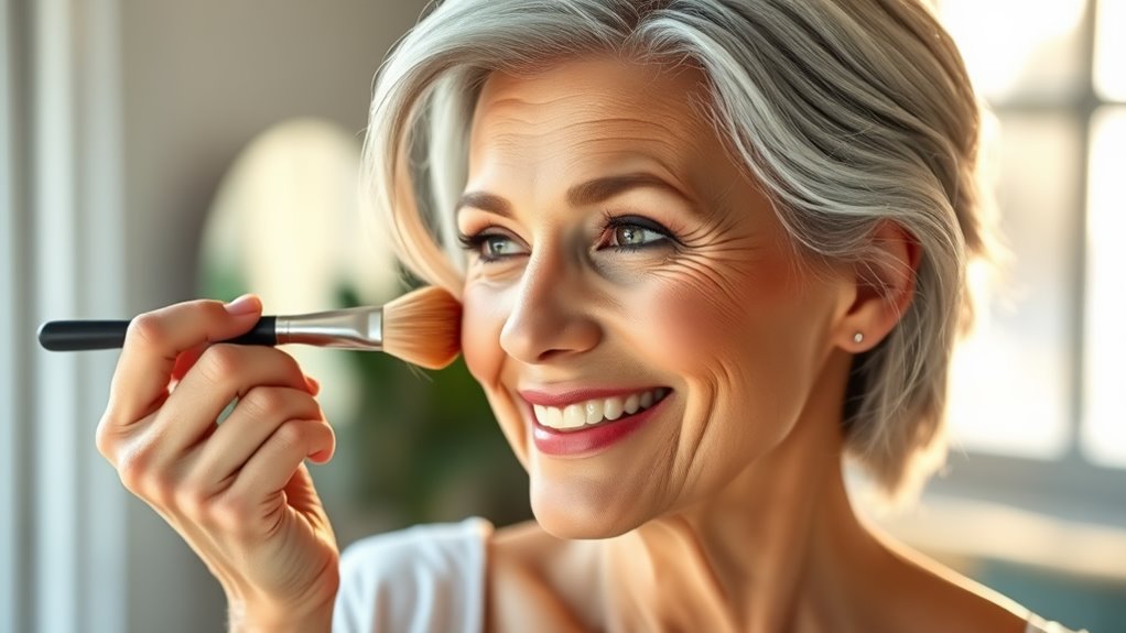 blush techniques for aging skin