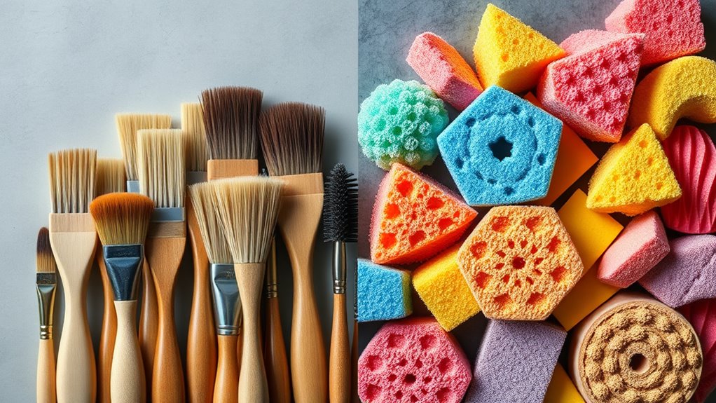 brushes versus sponges comparison