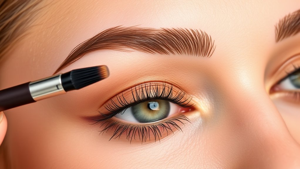 perfectly shaped eyebrow arches