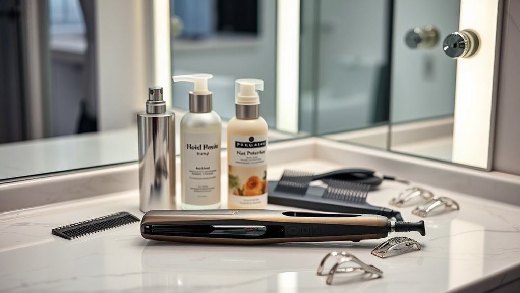 straight hair care routine