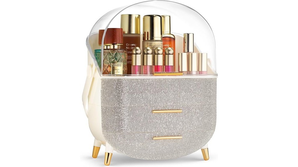 clear lid makeup organizer