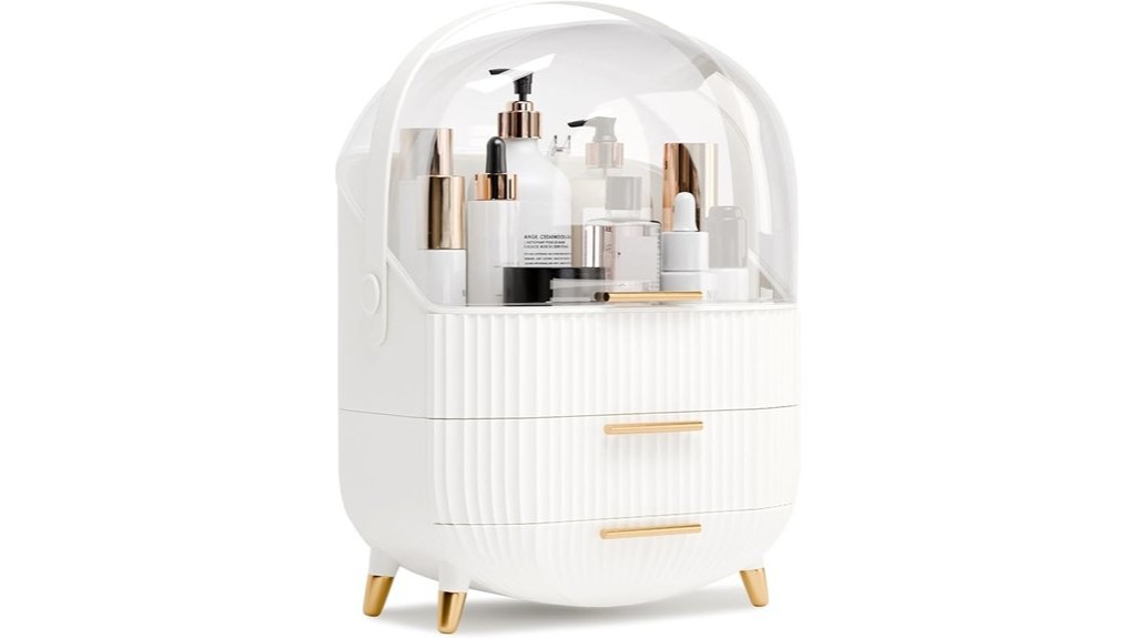 cosmetic storage for vanity
