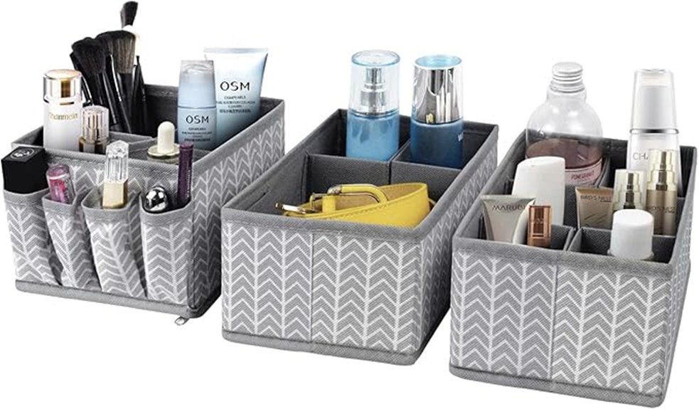 cosmetic storage organizer set