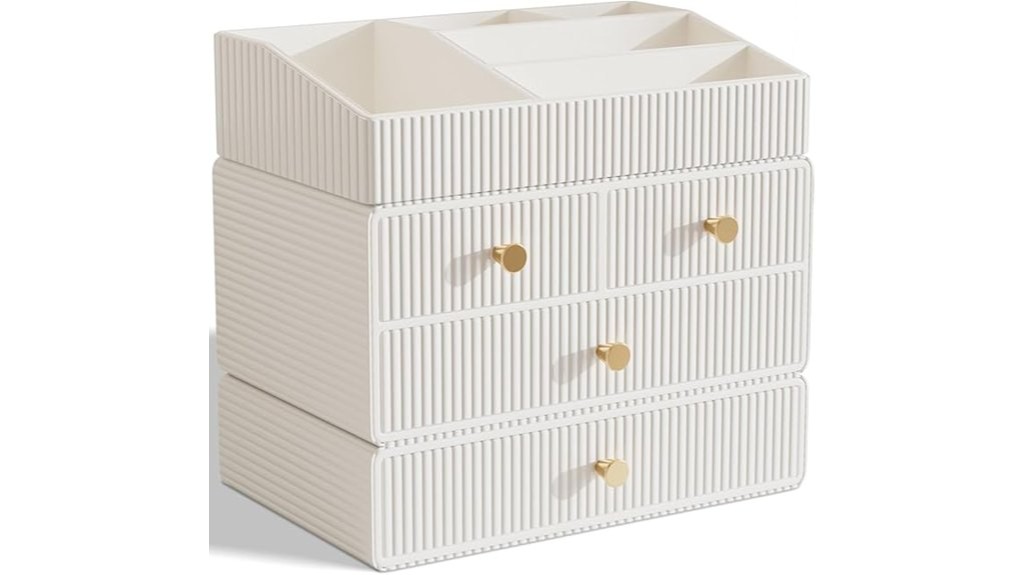 countertop makeup organizer drawers