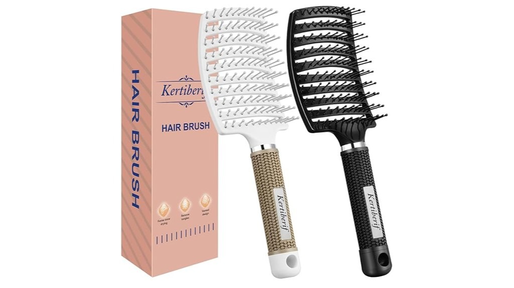 curved vented detangling brush