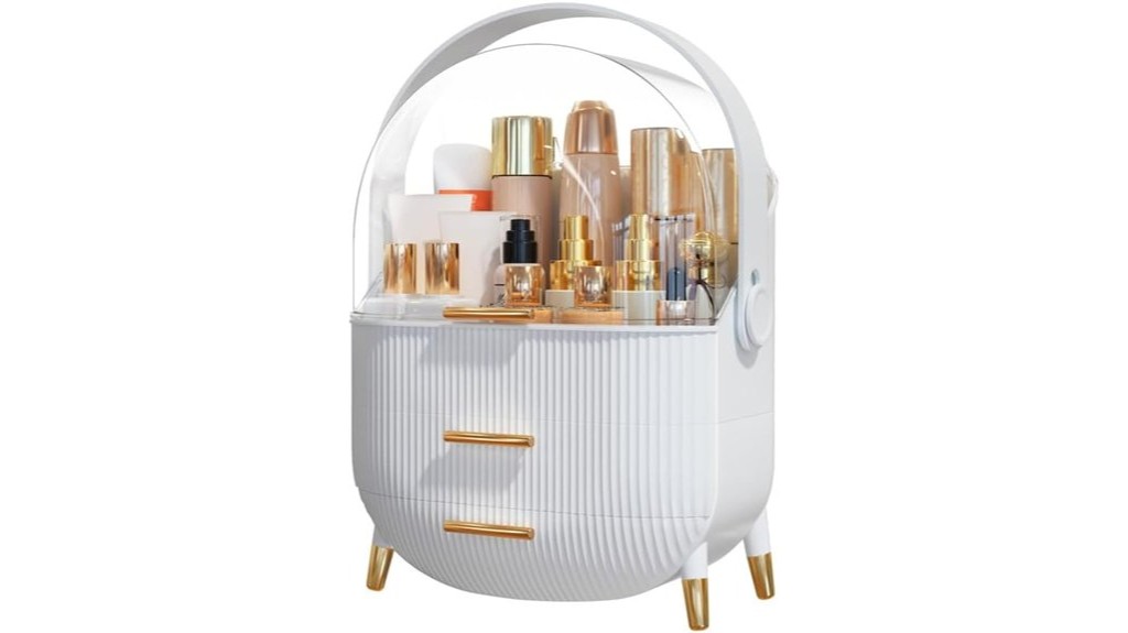 transparent skincare makeup organizer