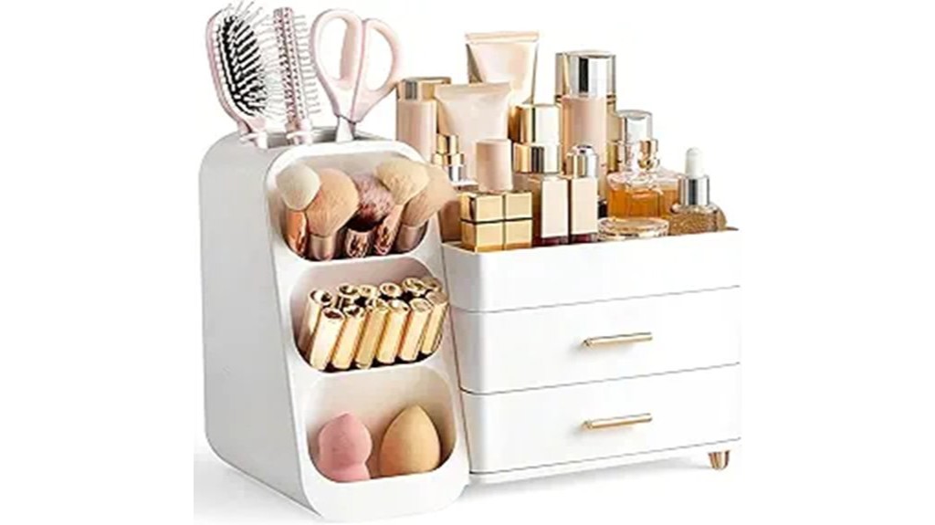 vanity makeup organizer set