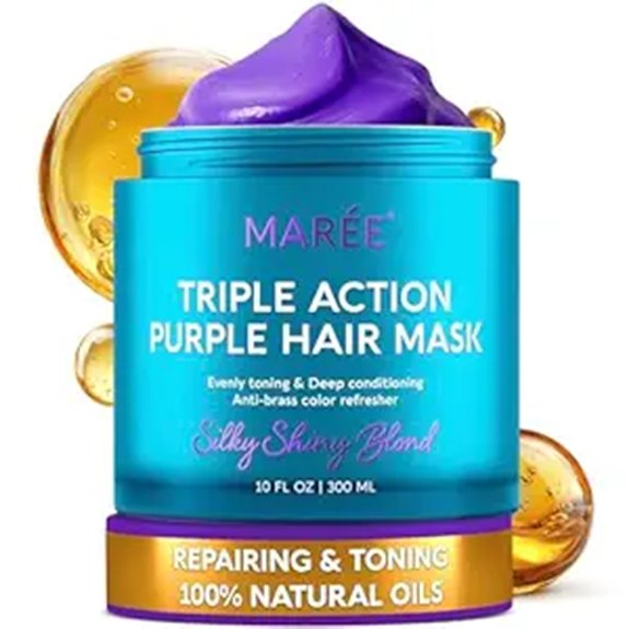 blonde hair purple mask