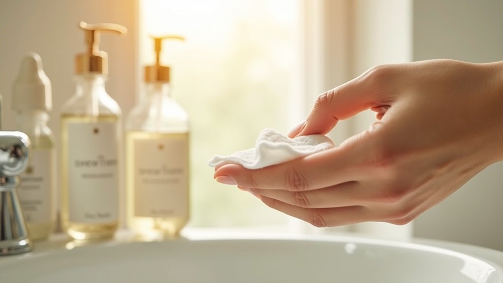 gentle alcohol free toner application