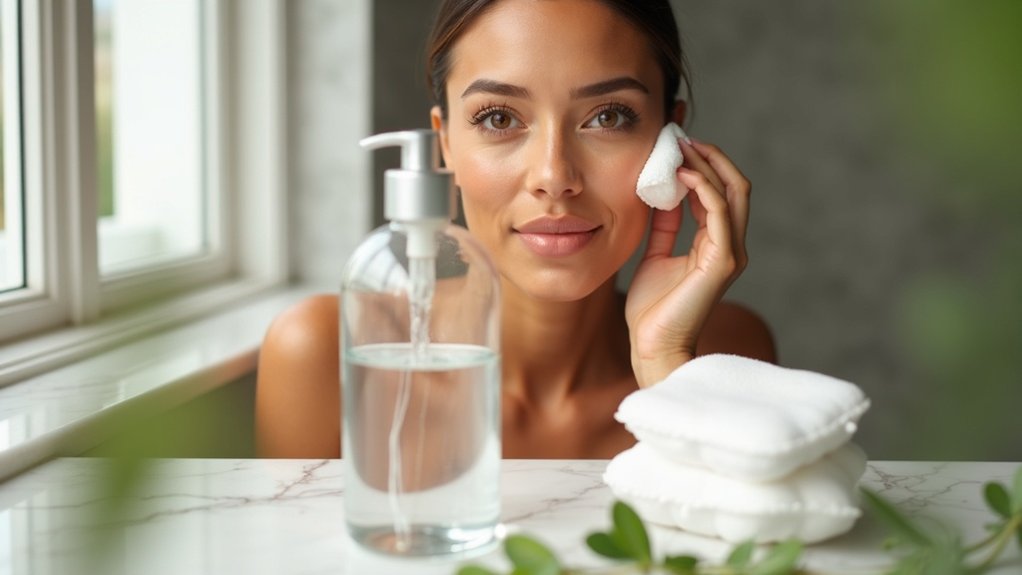 gentle makeup removal technique