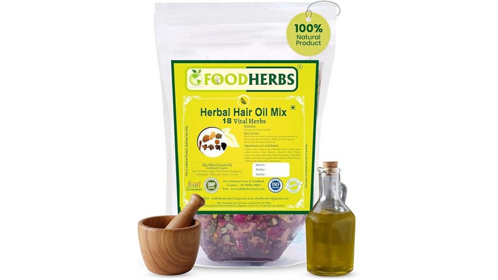 herbal hair oil blend