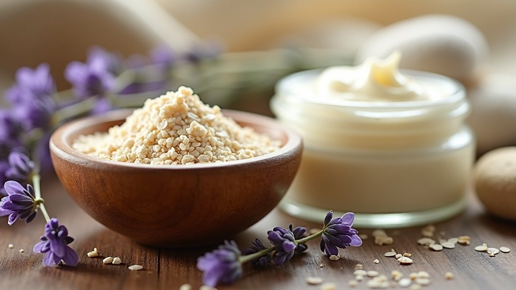 oatmeal for gentle exfoliation