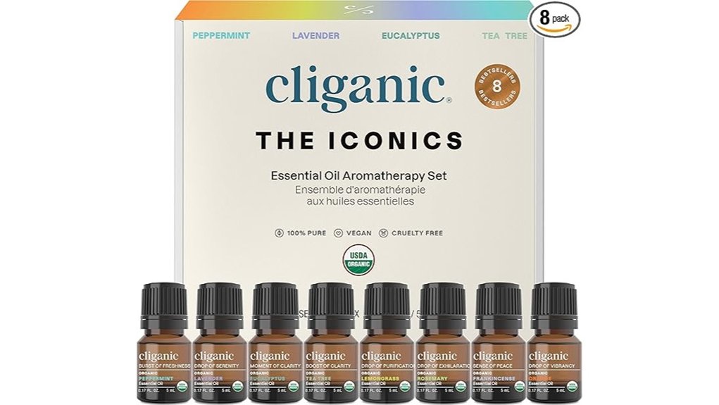organic essential oils set