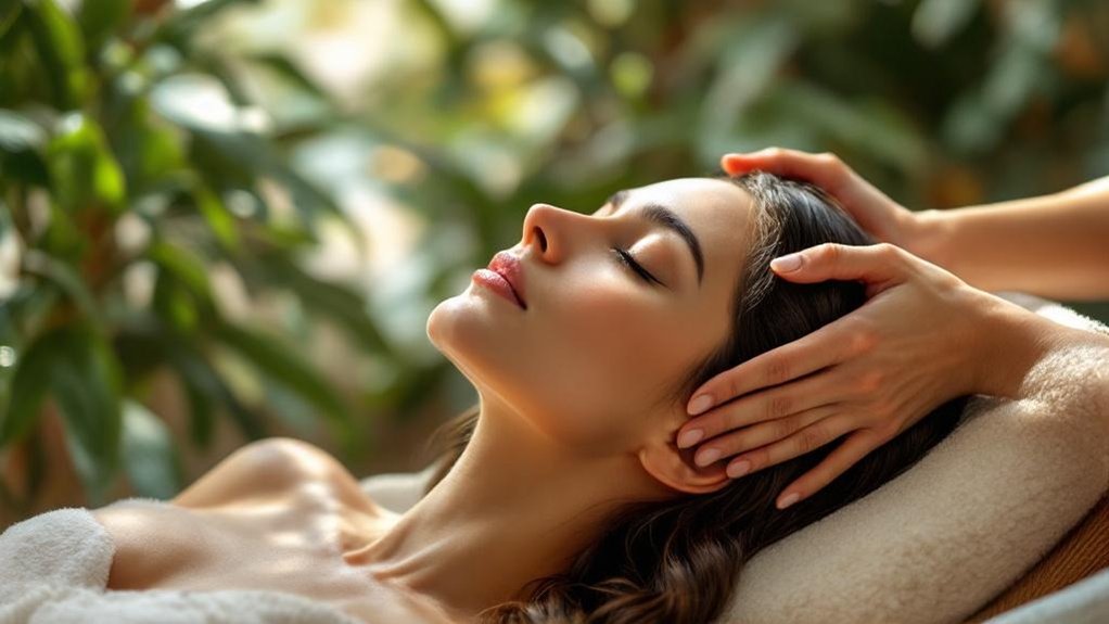 scalp massage promotes thicker hair